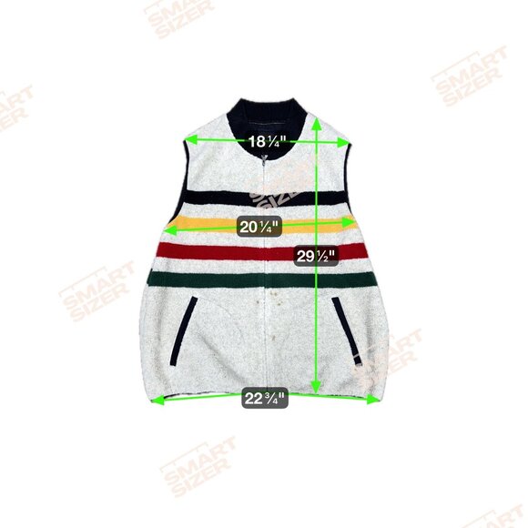 Pendleton Glacier Striped Wool Blend Fleece Vest Sherpa XL Outdoor Layering READ - Picture 6 of 7